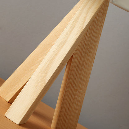 Solid Wood Eye Protection Desk Lamp – Minimalist LED Bedside or Work Table Light