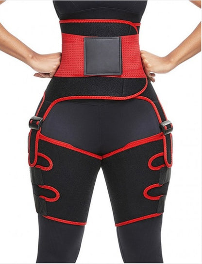 Adjustable Sports Waist Belt with Leg Straps – Neoprene Body Shaper for Enhanced Sweat & Support