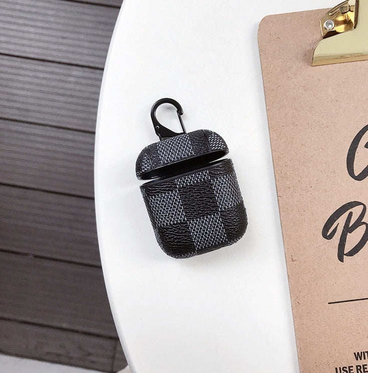 Luxe Leather Bluetooth Earbuds Case – Hard Shell with Anti-Lost Hook (2nd Gen Compatible)