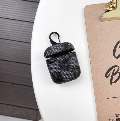 Luxe Leather Bluetooth Earbuds Case – Hard Shell with Anti-Lost Hook (2nd Gen Compatible)