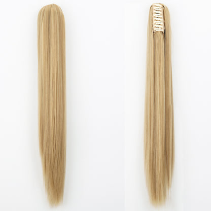 "Fashion Ponytail Claw Clip - Long Straight Fluffy Hair
