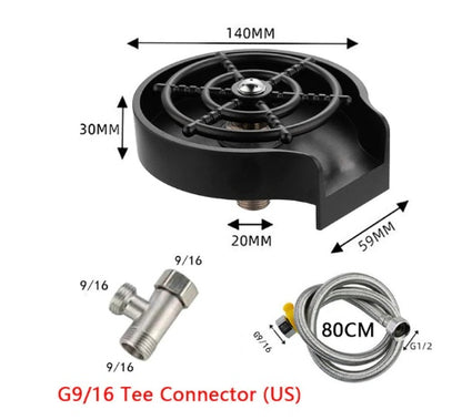 High-Pressure Automatic Cup Washer for Sink – Bar & Kitchen Glass Rinser Tool