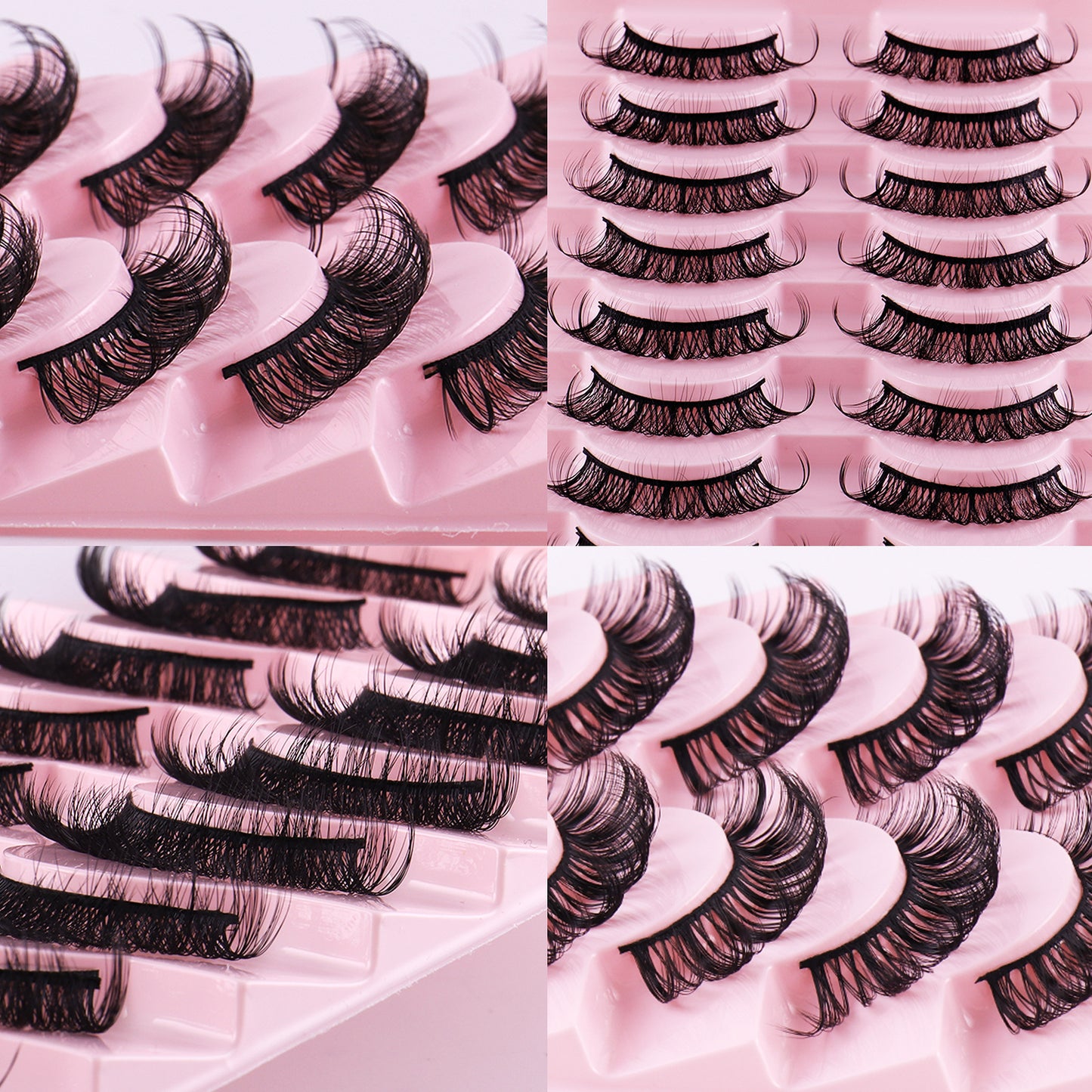 30 Pairs of DD Curl Russian False Eyelashes - Thick & Natural Look