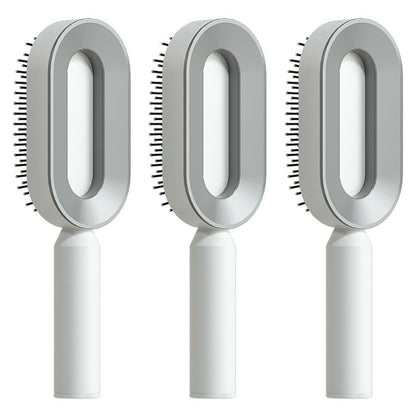 Self-Cleaning Hair Brush for Women - Anti-Static Scalp Massage Comb