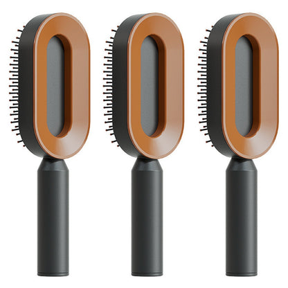Self-Cleaning Hair Brush for Women - Anti-Static Scalp Massage Comb