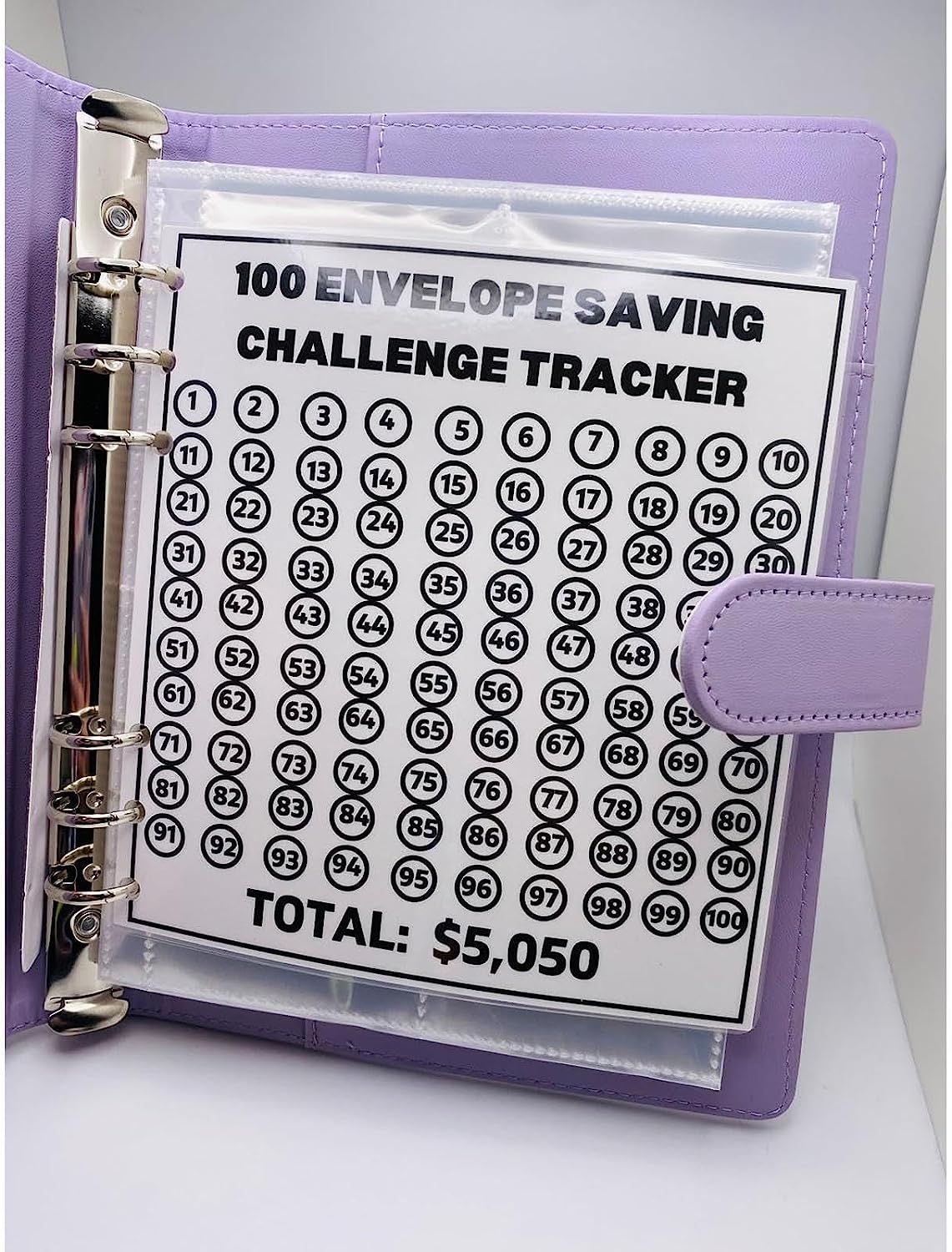 Cash Envelope Challenge Binder – Budget Tracker Organizer for Couples & Saving Goals