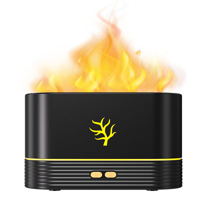 Flame Aroma Diffuser Air Humidifier – Ultrasonic Cool Mist Maker with LED Flame Effect for Essential Oils