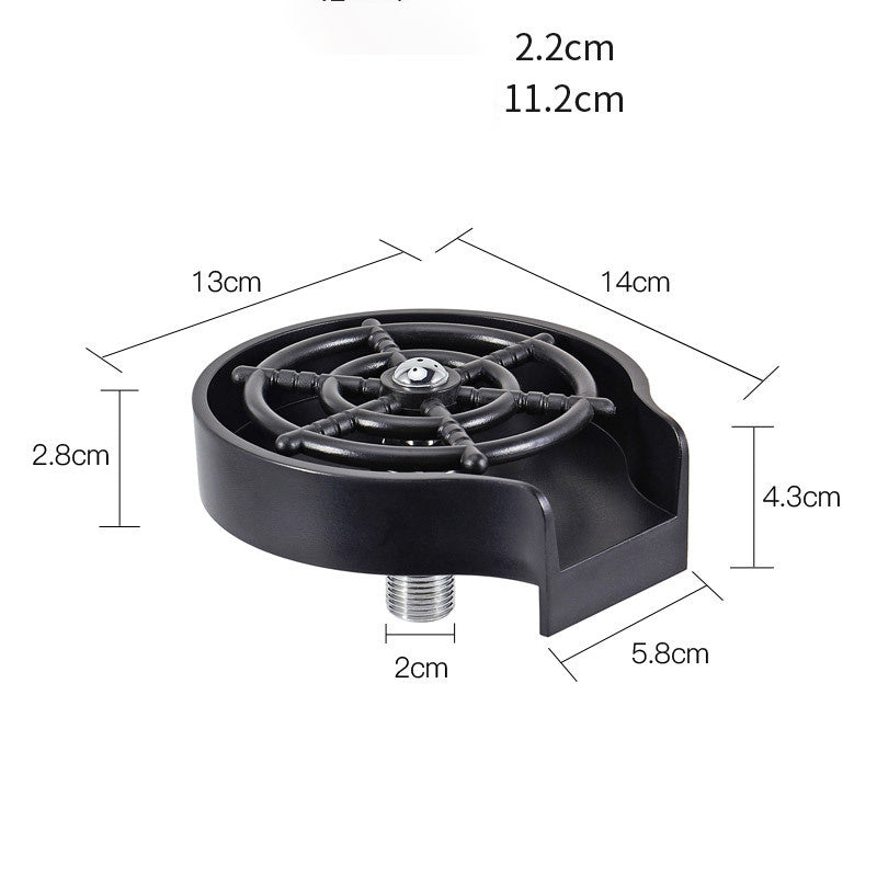High-Pressure Automatic Cup Washer for Sink – Bar & Kitchen Glass Rinser Tool