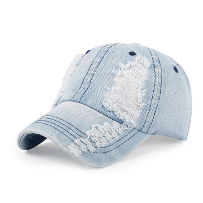 All-match Ripped Denim Baseball Cap Summer Sun Protection