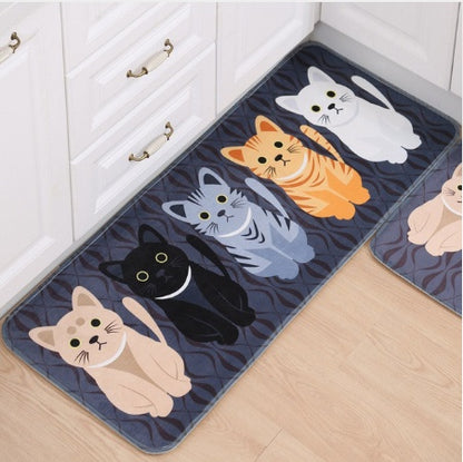 Printed Kitten Anti-Skid Mat Carpet – Cute and Functional Floor Rug for Cat Lovers