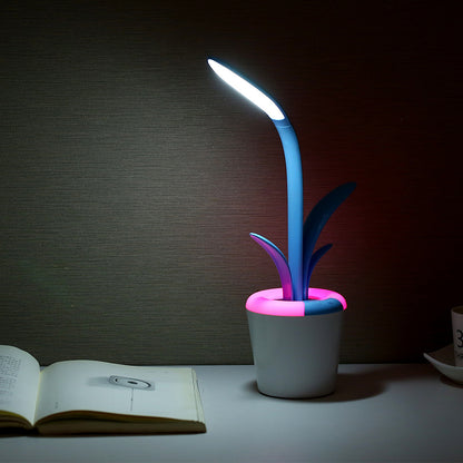 Modern USB Rechargeable LED Desk Lamp – Eye-Care Touch Control Light with Color Modes