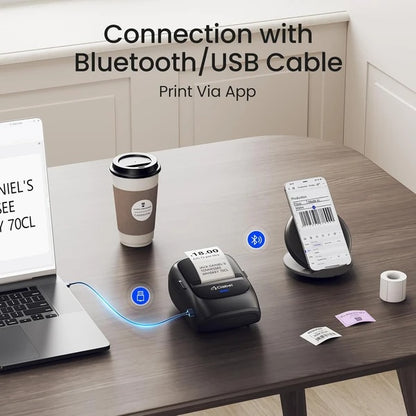 Mini Portable Bluetooth Label Maker – Inkless, Wireless & Easy to Use!
