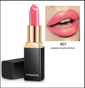 Shiny Metallic Lipstick – Pearlescent Color Temperature Change Lipstick for Unique Lip Color