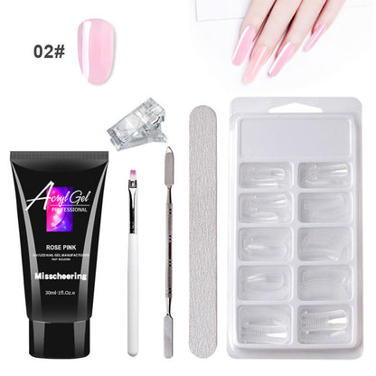 Painless Crystal Gel Nail Extension Set – Quick, Paper-Free Application