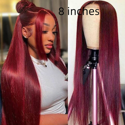 Full Head Red Long Straight Lace Wig - Vibrant & Natural Look