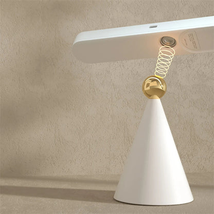 Magnetic Geometric LED Desk Lamp – Wireless Rechargeable Night Light with Touch Control & Wall Mount