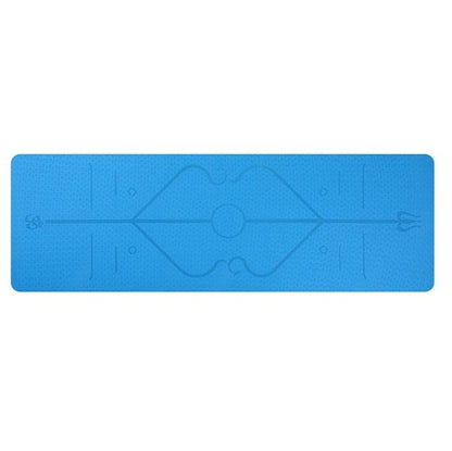 Non-Slip TPE Yoga Mat with Position Lines – Eco-Friendly 6mm Mat for Beginners