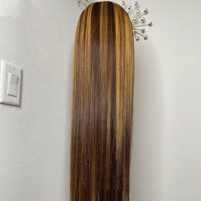 Piano Color Real Hair T-Shaped Headgear - Natural & Stylish