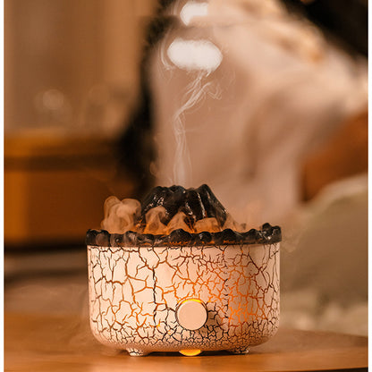 Creative Volcano Humidifier Aromatherapy Machine – Jellyfish Flame Effect Essential Oil Diffuser with LED Lighting