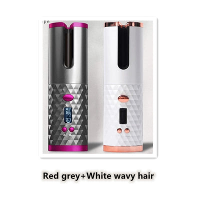 Multifunctional Automatic Wireless Curling Iron – Cordless, USB Rechargeable, LCD Display