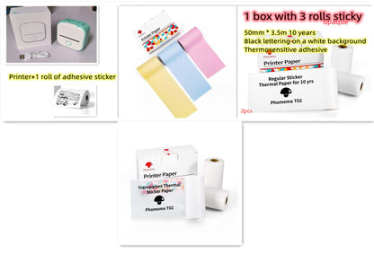 Portable Mini Thermal Label Printer – Bluetooth Sticker Maker & Photo Printer for Home, School & Office Use