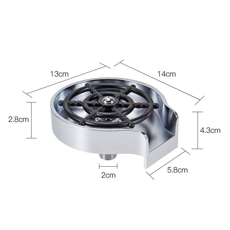 High-Pressure Automatic Cup Washer for Sink – Bar & Kitchen Glass Rinser Tool