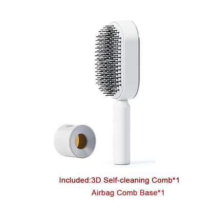 Self-Cleaning Hair Brush for Women - Anti-Static Scalp Massage Comb