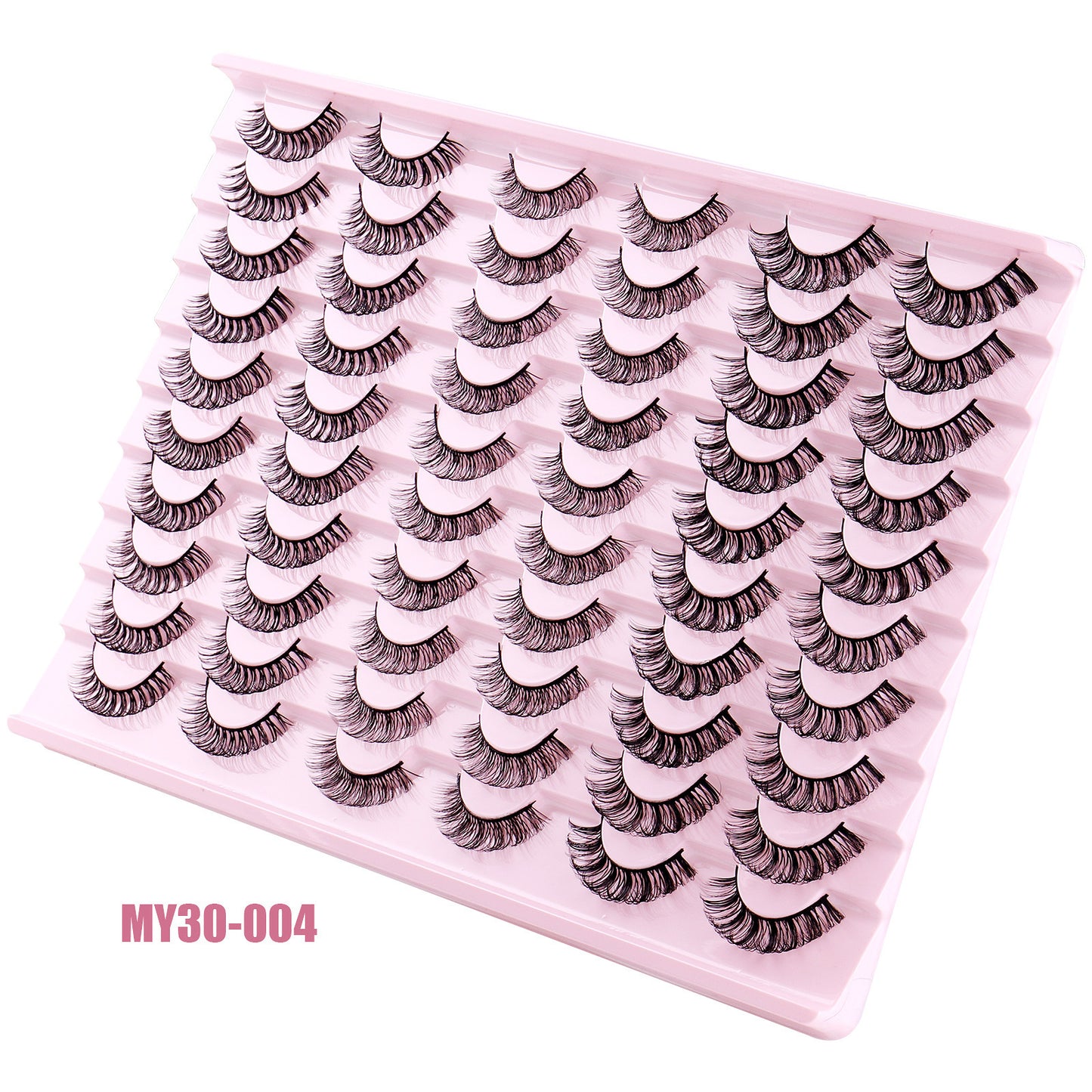 30 Pairs of DD Curl Russian False Eyelashes - Thick & Natural Look