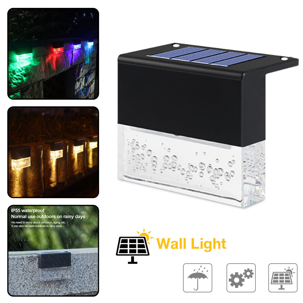 Waterproof RGB LED Solar Step & Fence Light – IP65 Outdoor Decorative Lighting with Dual Modes