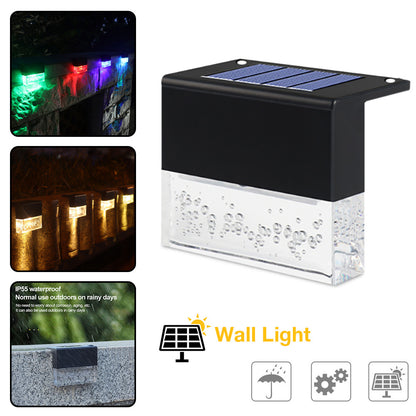 Waterproof RGB LED Solar Step & Fence Light – IP65 Outdoor Decorative Lighting with Dual Modes