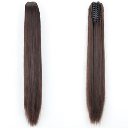 "Fashion Ponytail Claw Clip - Long Straight Fluffy Hair
