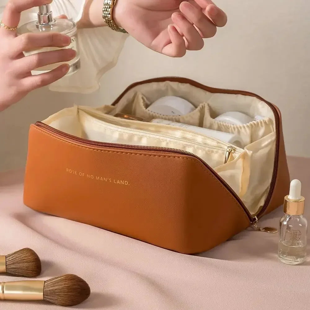 1pc Makeup Organizer Female Toiletry  Bag Make Up Case Storage Pouch Luxury Lady Box, Cosmetic Bag, Organizer Bag For Travel Zip