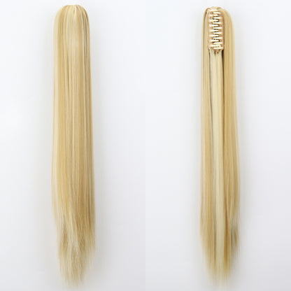 "Fashion Ponytail Claw Clip - Long Straight Fluffy Hair