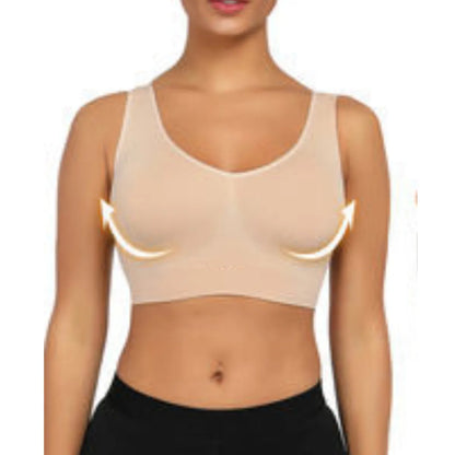 Glossy Lift Support Bra with Steel Ring