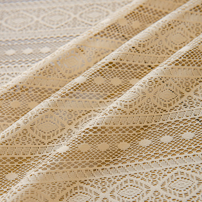 Wood Color Lace Mesh Curtains - Stylish and Elegant Home Decor