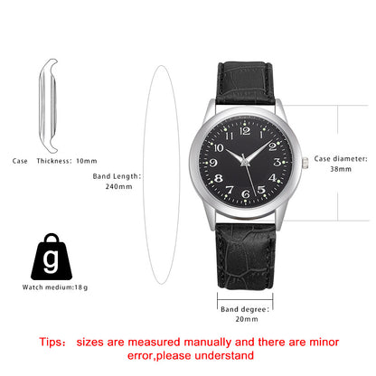 Men's Business Quartz Watch with Roman Numerals – Classic Analog Wristwatch