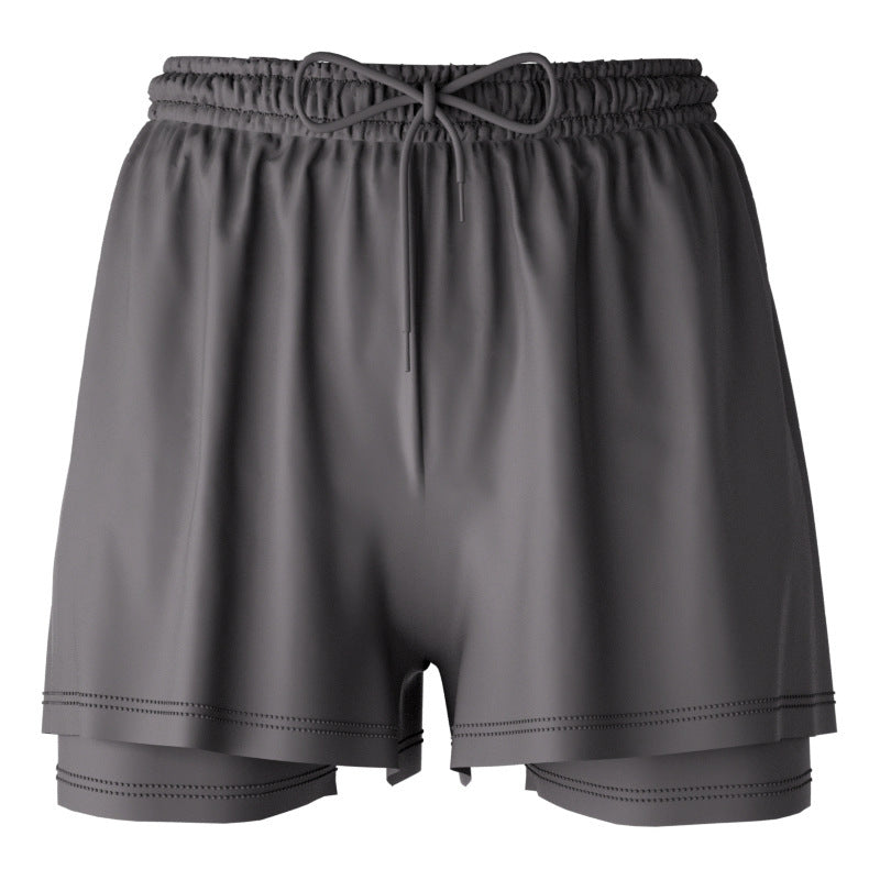 Men's 2-in-1 Quick-Dry Swim Trunks – Breathable Loose-Fit Beach Shorts with Inner Briefs