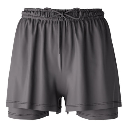 Men's 2-in-1 Quick-Dry Swim Trunks – Breathable Loose-Fit Beach Shorts with Inner Briefs