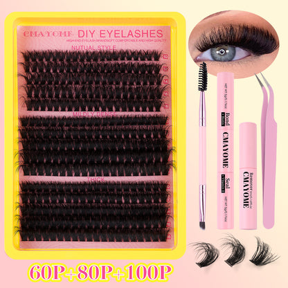 Segmented Hot Melt Stem Thick False Eyelash Set