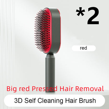 Self-Cleaning Hair Brush for Women - Anti-Static Scalp Massage Comb