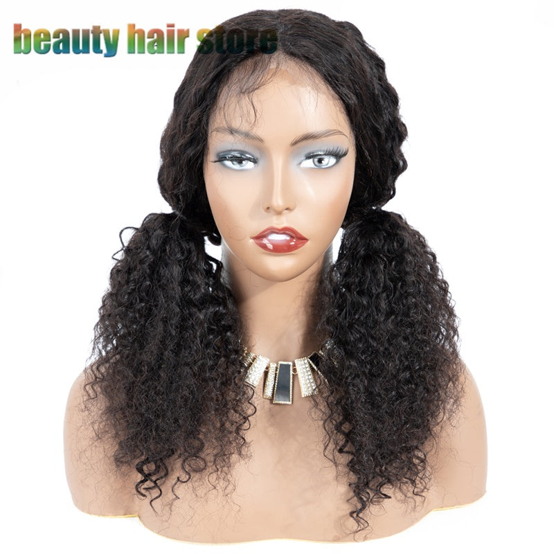 Brazilian Kinky Curly Lace Front Wig – 100% Human Hair, Glueless, Pre-Plucked