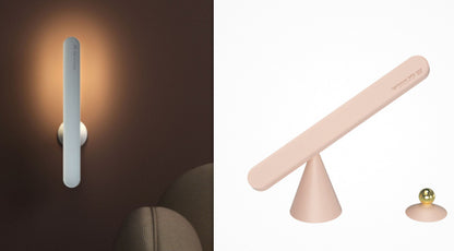 Magnetic Geometric LED Desk Lamp – Wireless Rechargeable Night Light with Touch Control & Wall Mount