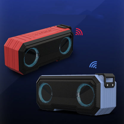 Waterproof Colorful Luminous Outdoor Wireless Speaker with Dual Speakers & Power Bank