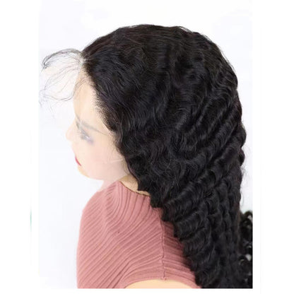 Deep Wave Lace Front Wig - 100% Human Hair for Natural Styling