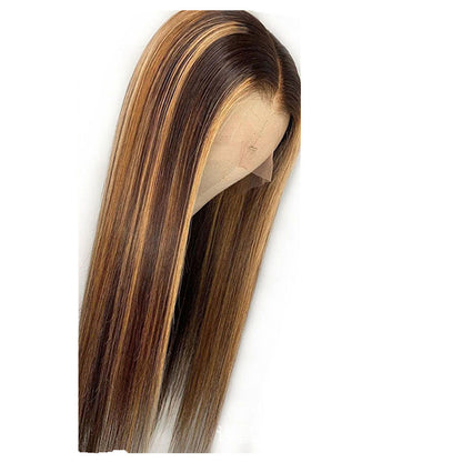 Piano Color Real Hair T-Shaped Headgear - Natural & Stylish