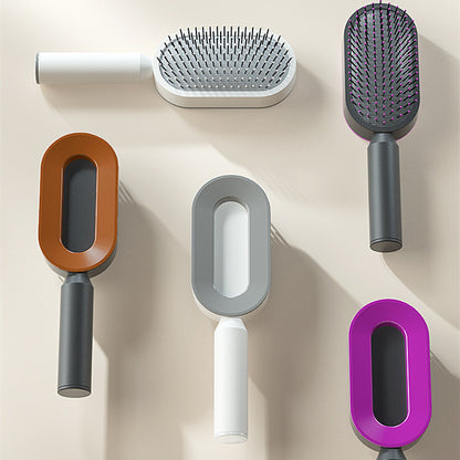 Self-Cleaning Hair Brush for Women - Anti-Static Scalp Massage Comb