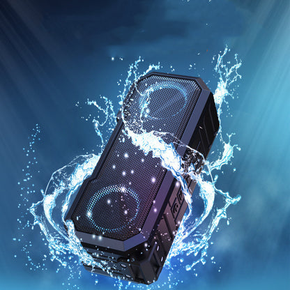 Waterproof Colorful Luminous Outdoor Wireless Speaker with Dual Speakers & Power Bank