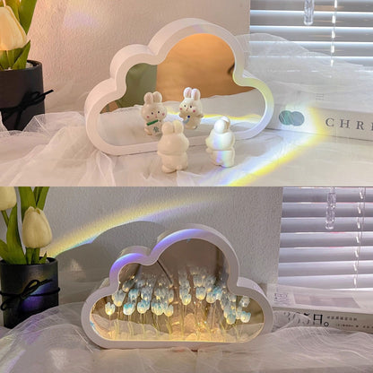 DIY Tulip Mirror Night Lamp – Handmade LED Cloud Flower Light Kit