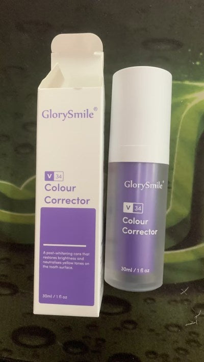 V34 Purple Teeth Whitening Mousse – Brighten & Balance Your Smile!