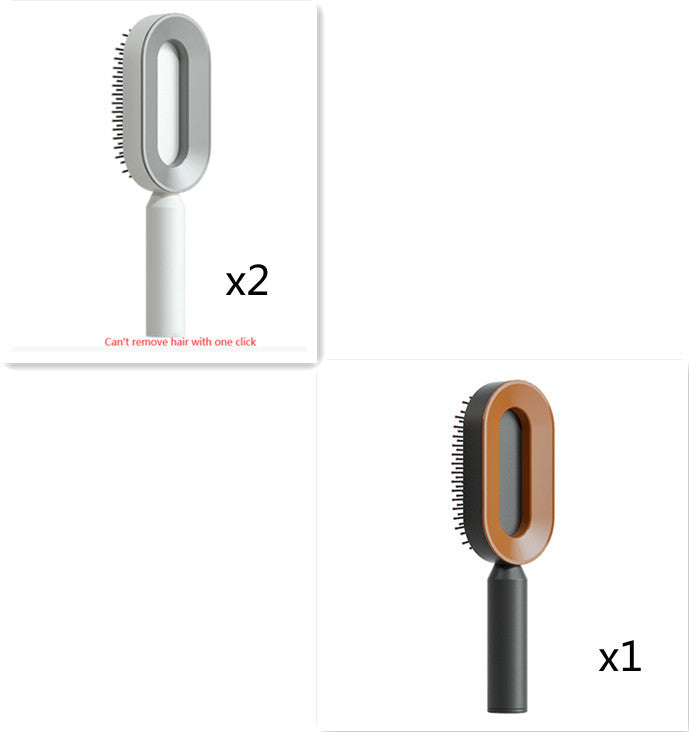 Self-Cleaning Hair Brush for Women - Anti-Static Scalp Massage Comb